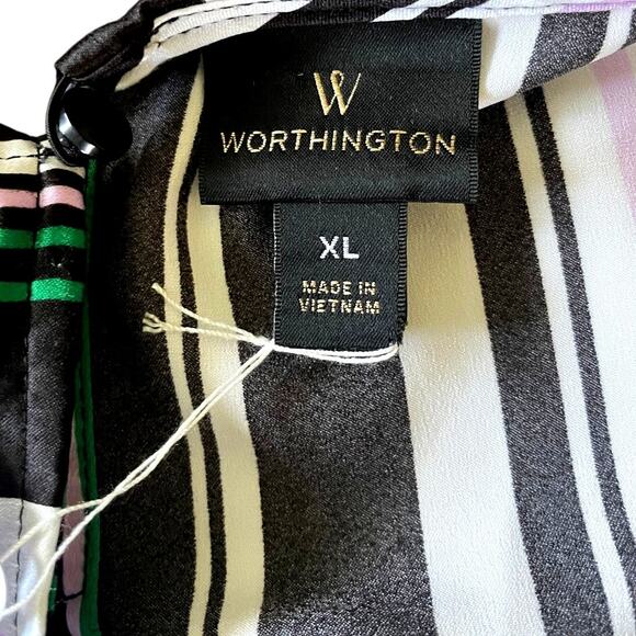 WORTHINGTON, SIZE XL, SHORT SLEEVE, STRIPED TOP, LIGHTWEIGHT - Picture 3 of 5